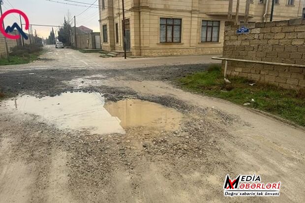 Şəhidin adını daşıyan küçədə bərbad yol - FOTO