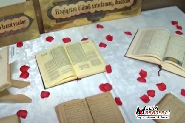 Azərbaycanda 950 il yaşı olan “Qurani-Kərim” kitabı nümayiş olunub - VİDEO