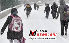 Ərdəbildə qar yağması səbəbindən məktəblər bağlanıb