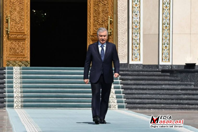 Özbəkistan Prezidenti Şavkat Mirziyoyevin rəsmi qarşılanma mərasimi olub