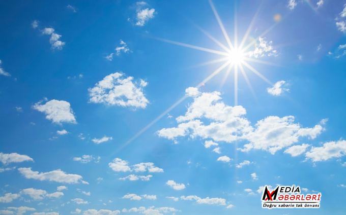 Havanın temperaturu 3-5 dərəcə aşağı enəcək Havanın temperaturu 3-5 dərəcə aşağı enəcək