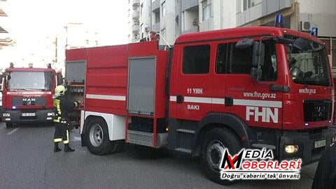 Bakıda binada baş verən yanğın söndürüldü