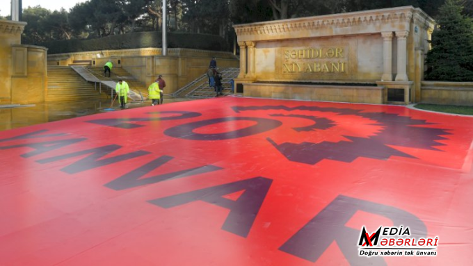 20 Yanvar faciəsinin 36-cı ildönümü ilə bağlı hazırlıqlara başlanıldı - FOTOLAR