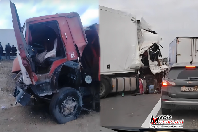 Tovuzda yük avtomobilləri toqquşub: xəsarət alanlar var