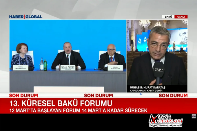 "Haber Global" XIII Qlobal Bakı Forumunun ikinci günündən süjet hazırladı - VİDEO