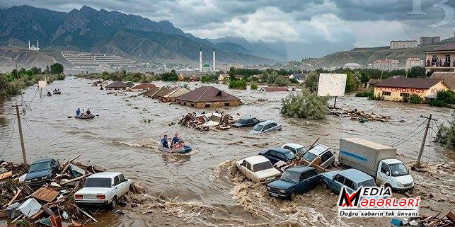 Dağıstan güclü seldən sonra - Dəhşətli GÖRÜNTÜLƏR + VİDEO