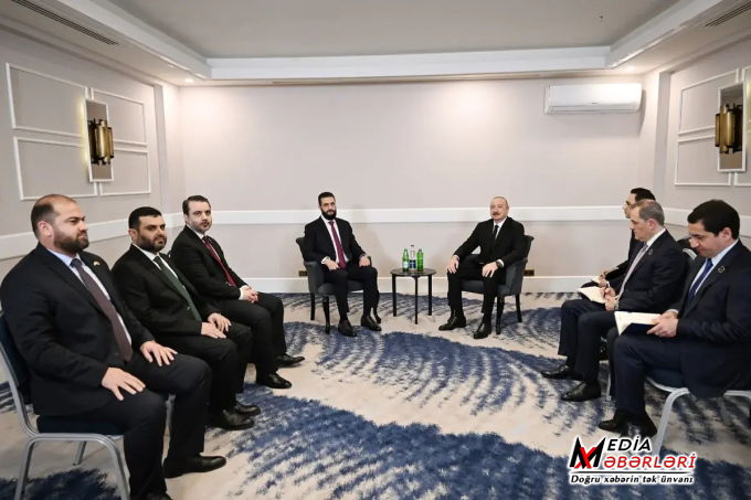 Prezident İlham Əliyev Antalyada Əhməd Əl Şaraa ilə görüşüb