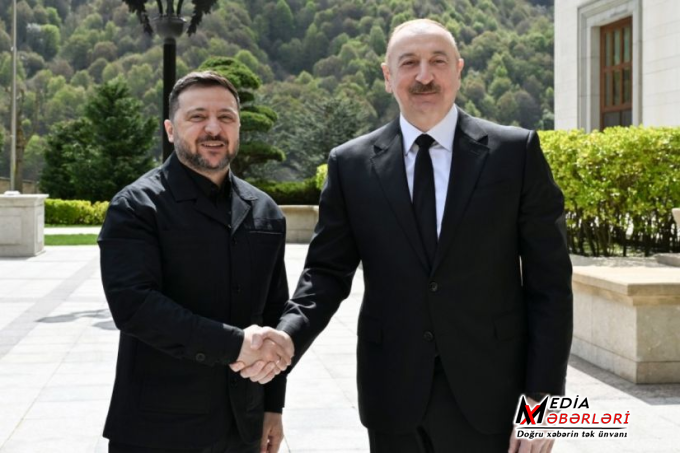 Qəbələdə Azərbaycan Prezidenti İlham Əliyevin Ukrayna Prezidenti ilə təkbətək və geniş tərkibdə görüşü olub - FOTO - VİDEO