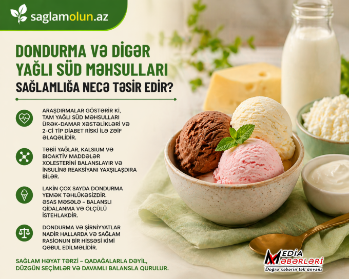 Dondurma ürəyə xeyirdir