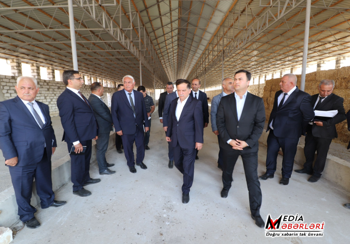 Qazaxda aqroparka və iri fermer təsərrüfatlarına baxış keçirilib