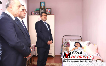 Ağstafanın Aşağı Göycəli kəndindən olan Birinci Qarabağ müharibəsi şəhidimizin anası evində ziyarət olunub