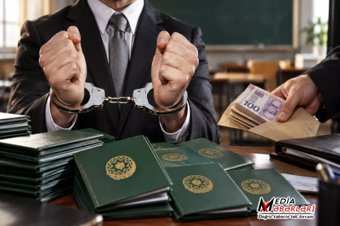 Azərbaycanda məktəb direktoru xadimənin attestatını 500 manata satdı